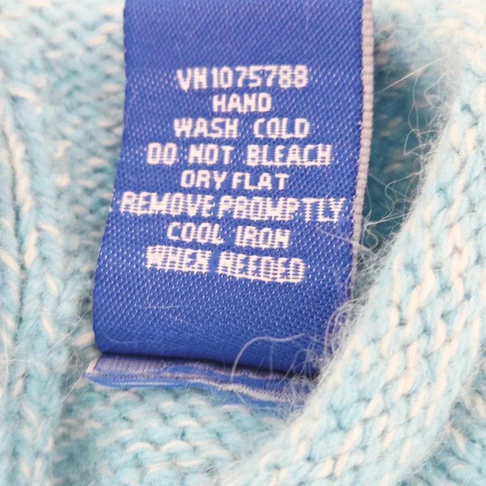 Genuine Kids OshKosh Blue Reindeer Rabbit Hair Blend Knit Sweater Toddler 2T Y2K